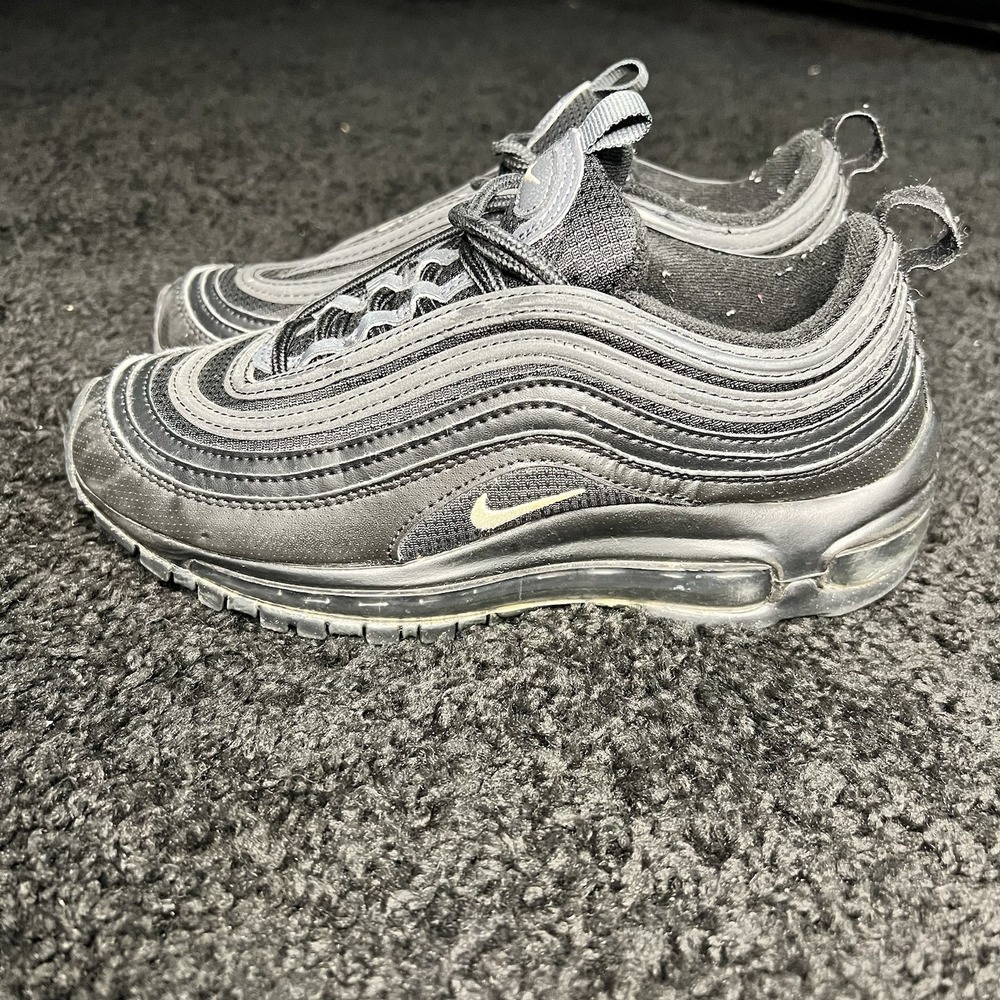 Nike Air Max 97 Size 4Y Or Men's 4 Black Running Shoes Sneakers